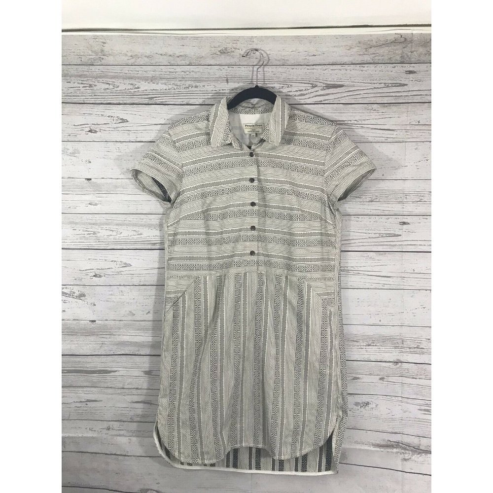 People Tree Organic Cotton Handwoven Dress Size 10